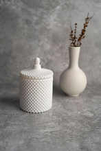 Load image into Gallery viewer, White Raindrop Geo Candle